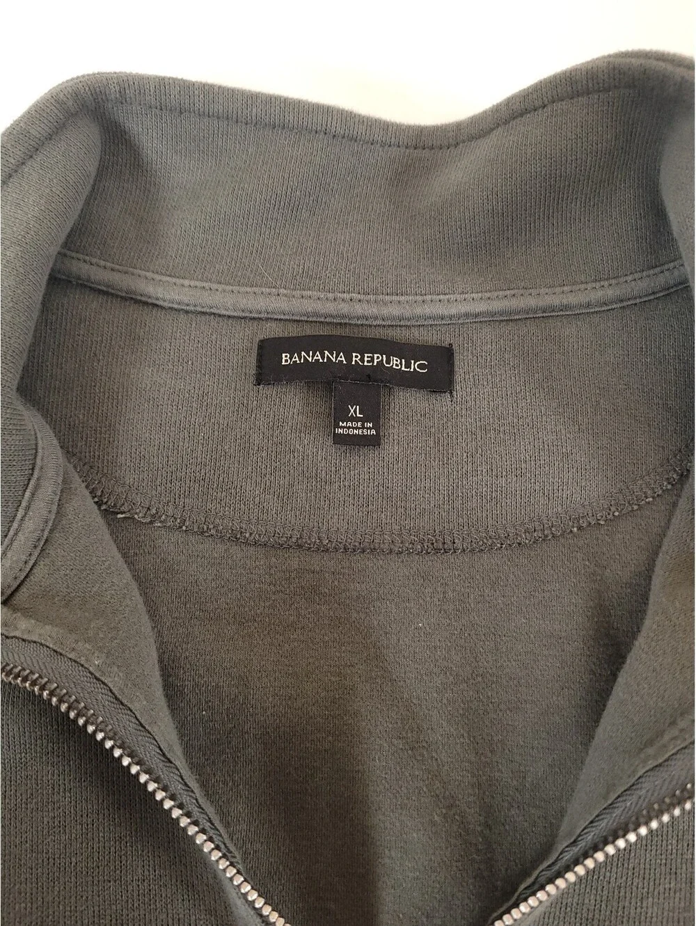 Banana republic quarter zip sweatshirt mens XL green